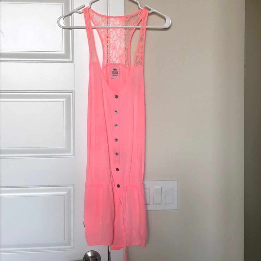 PINK coral playsuit